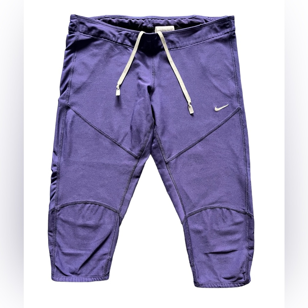 L, NIKE Dri-Fit athletic running capri’s with small pockets - Picture 3 of 17